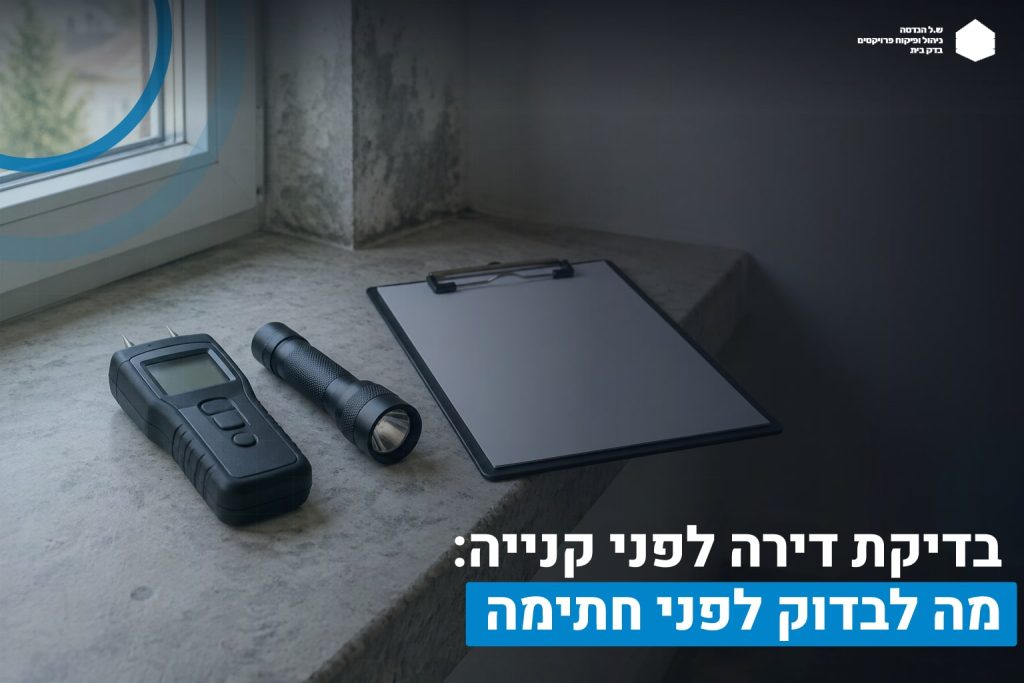 בדיקת דירה לפני קנייה: מה לבדוק לפני חתימה 4 בדיקת דירה